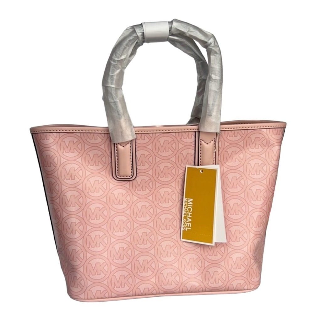 Michael Kors Jodie small tote water resistant new with tags Pink Monogram - Picture 1 of 14